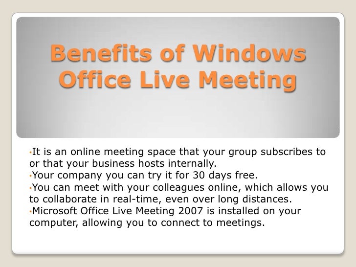 ms office live meeting 2007 ms office live meeting 2007