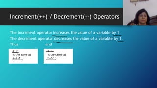 Increment and Decrement operators in C++ | PPTX