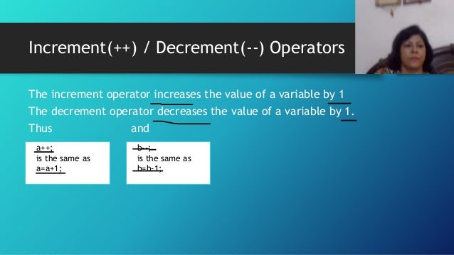 Increment and Decrement operators in C++