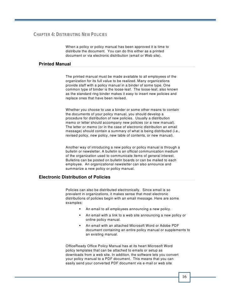 10+ Training <strong>Manual Template</strong> - <strong>Free</strong> Sample, Example ... Free office policy manual template