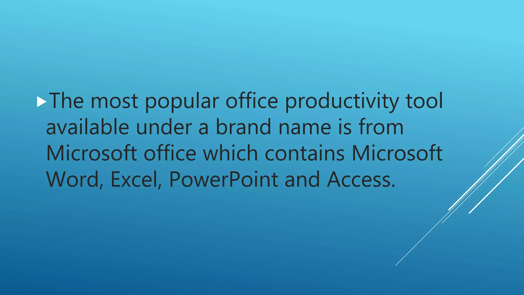 Office productivity tools PPTX
