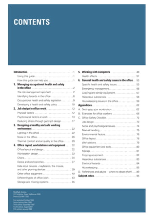 A guide to health safety in the office | PDF