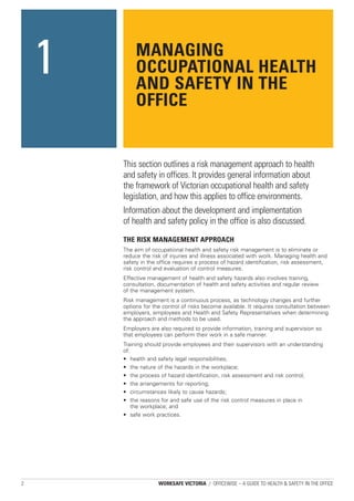 A guide to health safety in the office | PDF