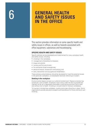 A guide to health safety in the office | PDF