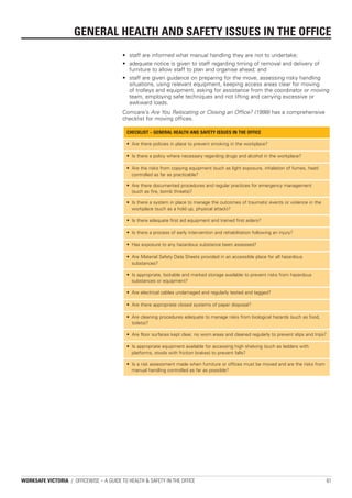 A guide to health safety in the office | PDF