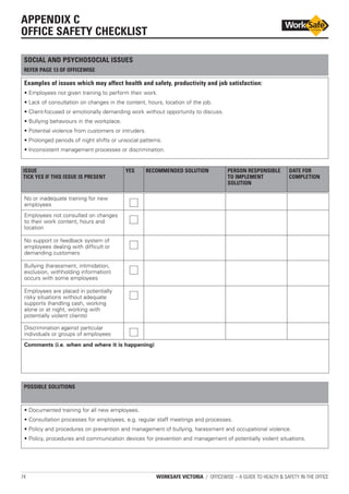 A guide to health safety in the office | PDF