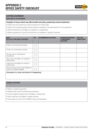 A guide to health safety in the office | PDF