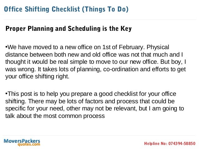 office shifting checklist how to prepare and move your office shifting planning
