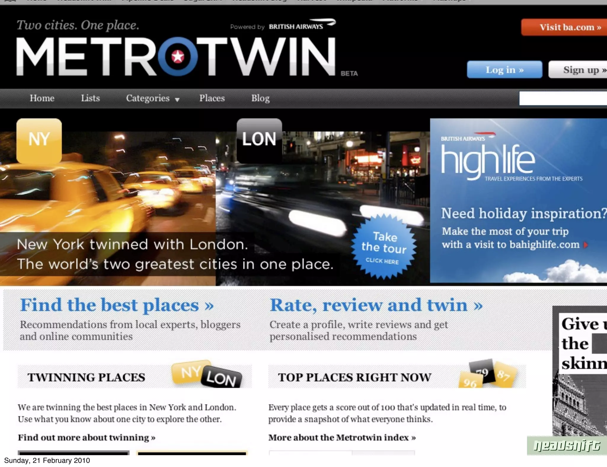 Sunday, 21 February 2010
 