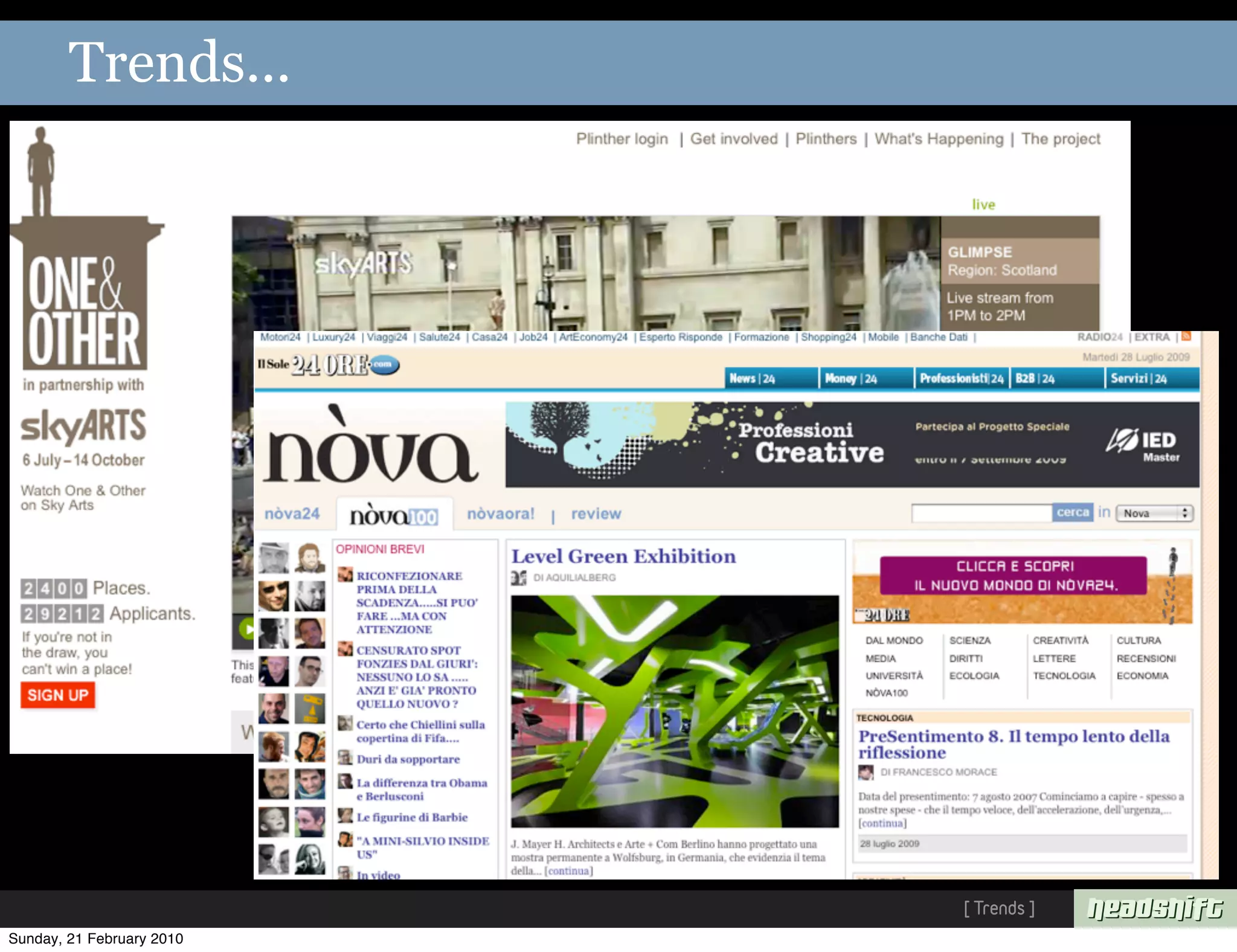 Trends...




                           [ Trends ]
Sunday, 21 February 2010
 