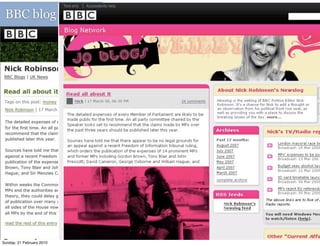 BBC blog update




Sunday, 21 February 2010
 
