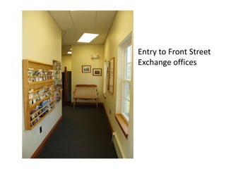 View looking left of Front Street Exchange building
 