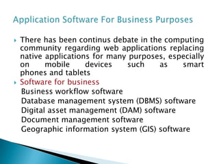 Office support system and application software | PPTX