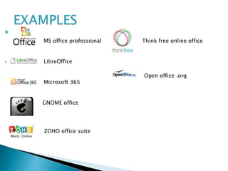 Office support system and application software | PPTX