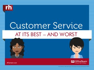 Customer Service
AT ITS BEST – AND WORST
OT-0915
officeteam.com
 