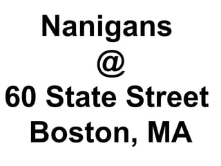 Nanigans
@
60 State Street
Boston, MA
 