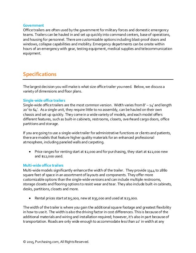 Office Trailer Purchasing Guide Purchasing Com
