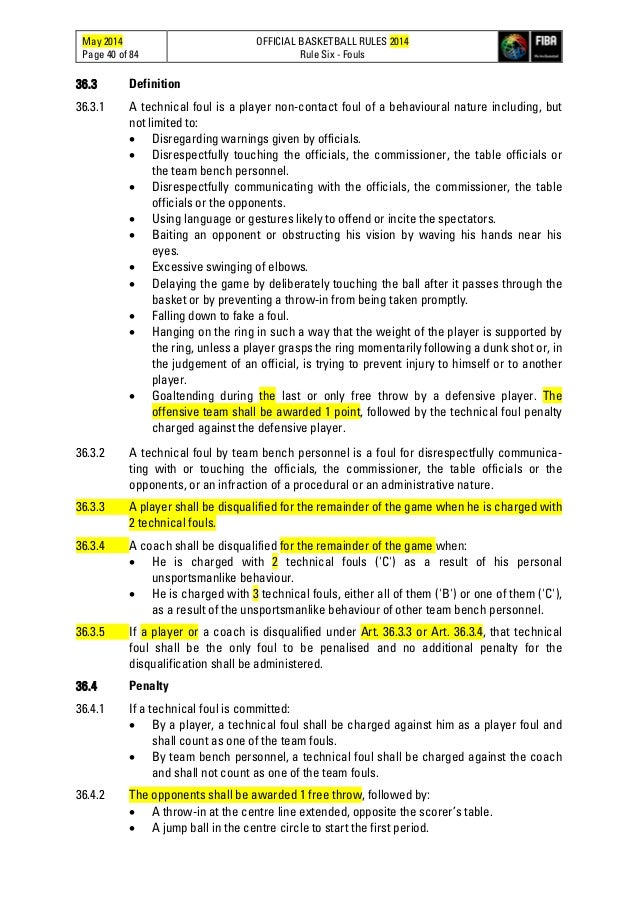 FIBA Official basketball rules 2014 FIBA Official basketball rules 2014