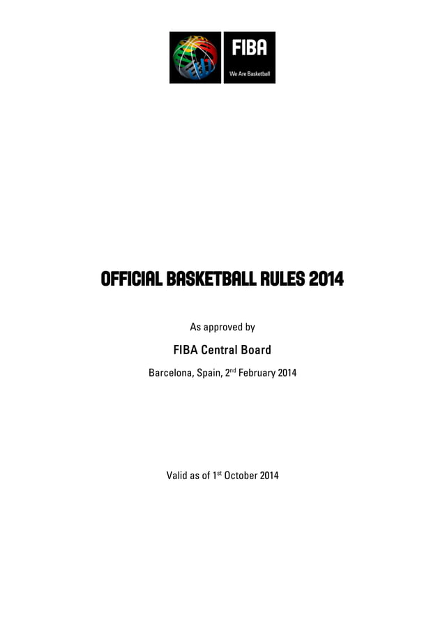FIBA Official basketball rules