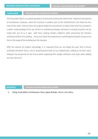 Ated Example Form Architectural Analysis Report of Concorde Hotel, Kuala Lumpur | PDF
