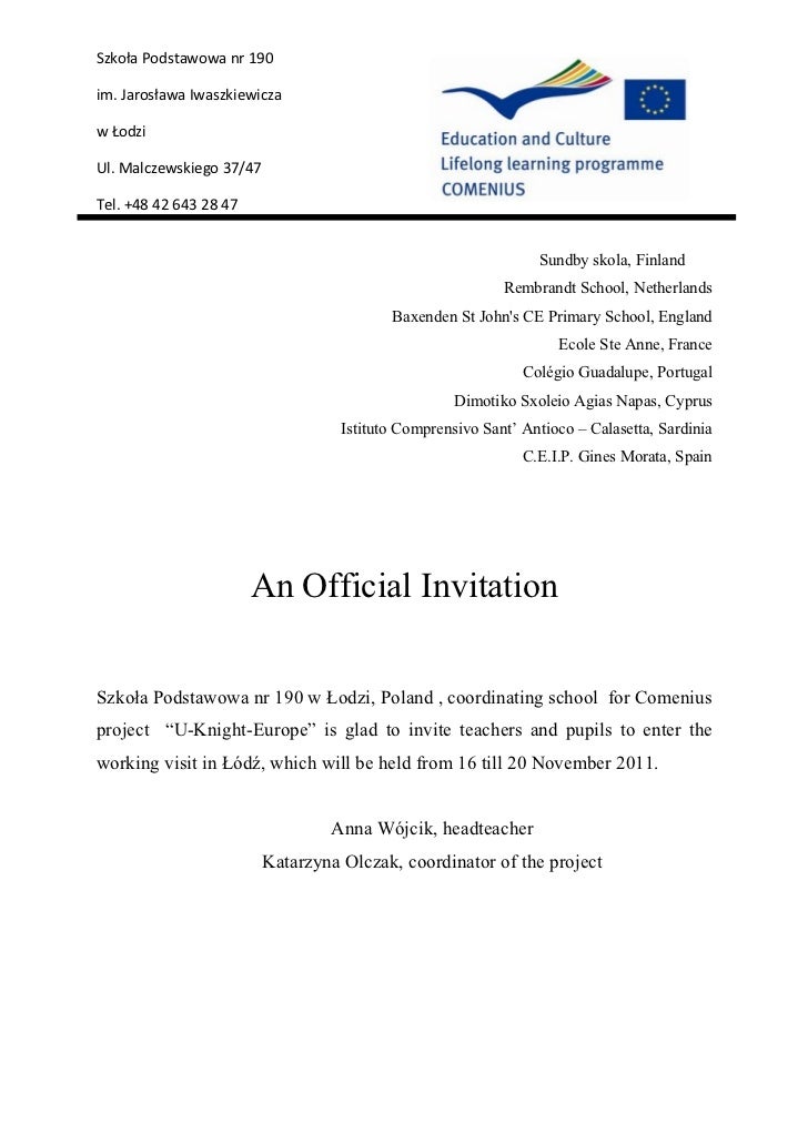Official Invitation Poland
