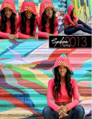 Spiked Hoodie Crop Top

 