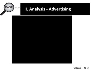 Group 7 - Ka Ly
II. Analysis - Advertising
 