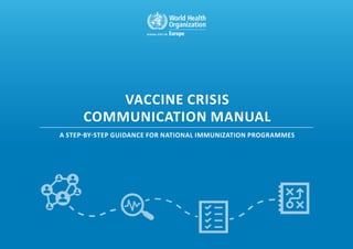 VACCINE CRISIS
COMMUNICATION MANUAL
A STEP-BY-STEP GUIDANCE FOR NATIONAL IMMUNIZATION PROGRAMMES
 
