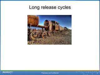 Proprietary and Confidential12Long release cycles