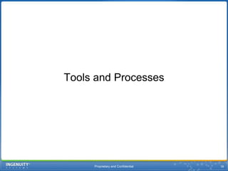 Proprietary and Confidential18Tools and Processes