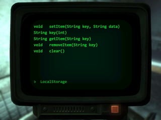 Syncing
Send all new, modified, and
deleted data to the server.
After that operation
completes, load all relevent
state from the server and
replace the local state with
the server state.
 