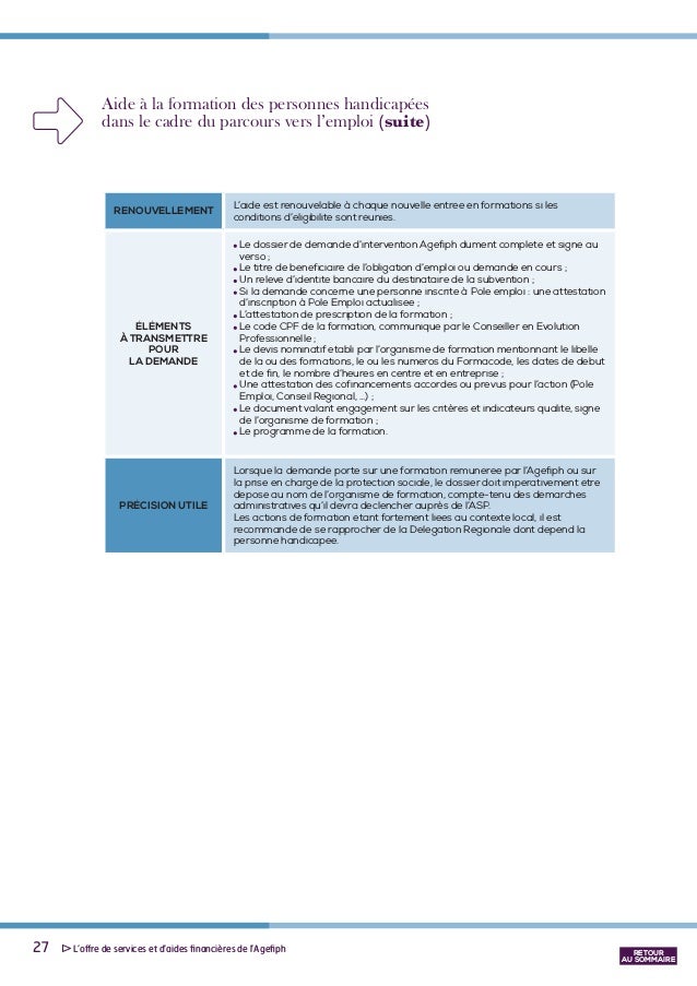 TÉLÉCHARGER DOSSIER DE SUBVENTION AGEFIPH DE AGEFIPH SUBVENTION DOSSIER TÉLÉCHARGER