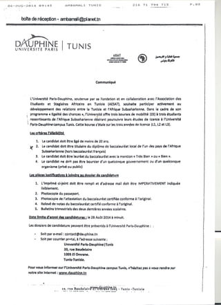 Offre de bourse pour bacheliers d'Afrique de l'ouest