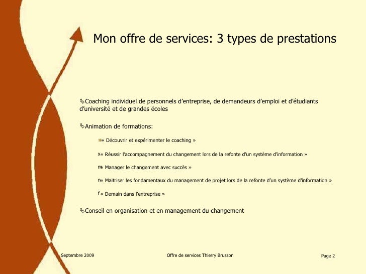 proposition de prestation de service