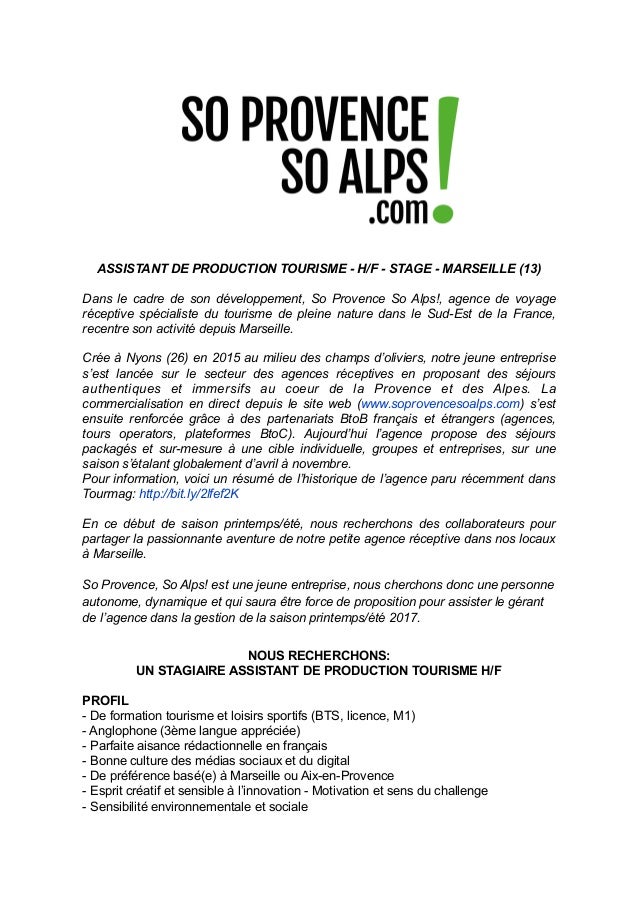 Offre De Stage Ass Prod Tourisme 2017