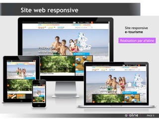 PAGE 5
Réalisation par aYaline
Site responsive
e-tourisme
Site web responsive
 