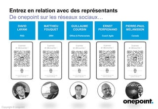 ENERGIE DISTRIBUTIONFINANCE
SERVICES
PUBLIC
TELECOM
Bientôt Bientôt Bientôt
Restez connectés…
Découvrez nos blogs sectoriels…
ou contactez-nous en écrivant à contact@groupeonepoint.com
Copyright © onepoint
 