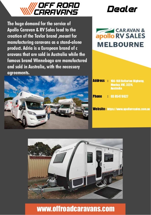 Apollo Caravan & RV Sales Melbourne Off Road Caravans Dealer