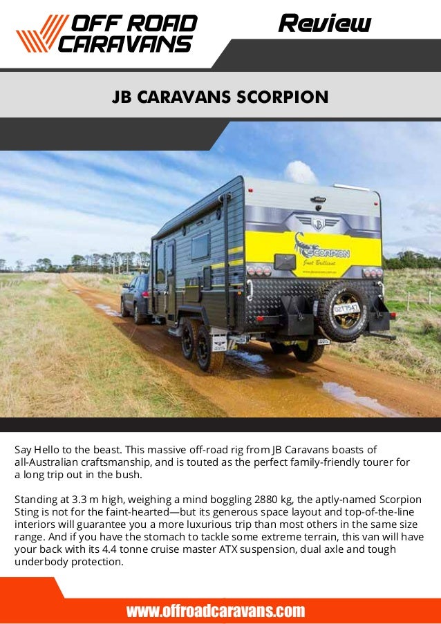 JB Caravans Scorpion Review Off Road Caravans