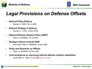 Offset Strategy of the Brazilian Air Force - Offsets 2011 Conference ...