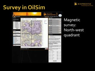 Survey in OilSimMagnetic survey:North-west quadrant