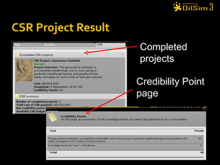 CSR Project Result Completed projects  Credibility Point page 