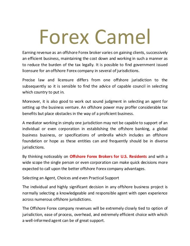 Offshore Forex Brokers For U S Residents Www Forexcamel - 