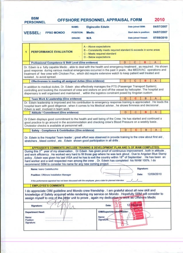 personnel evaluation form