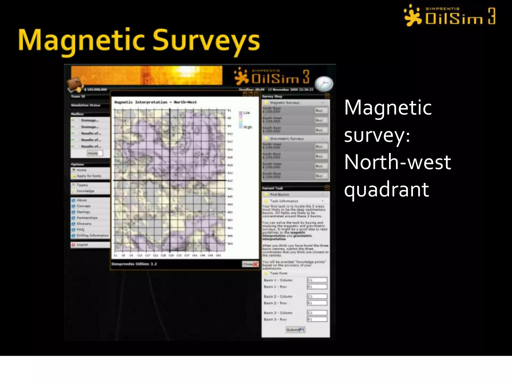 Magnetic SurveysMagnetic survey:North-west quadrant