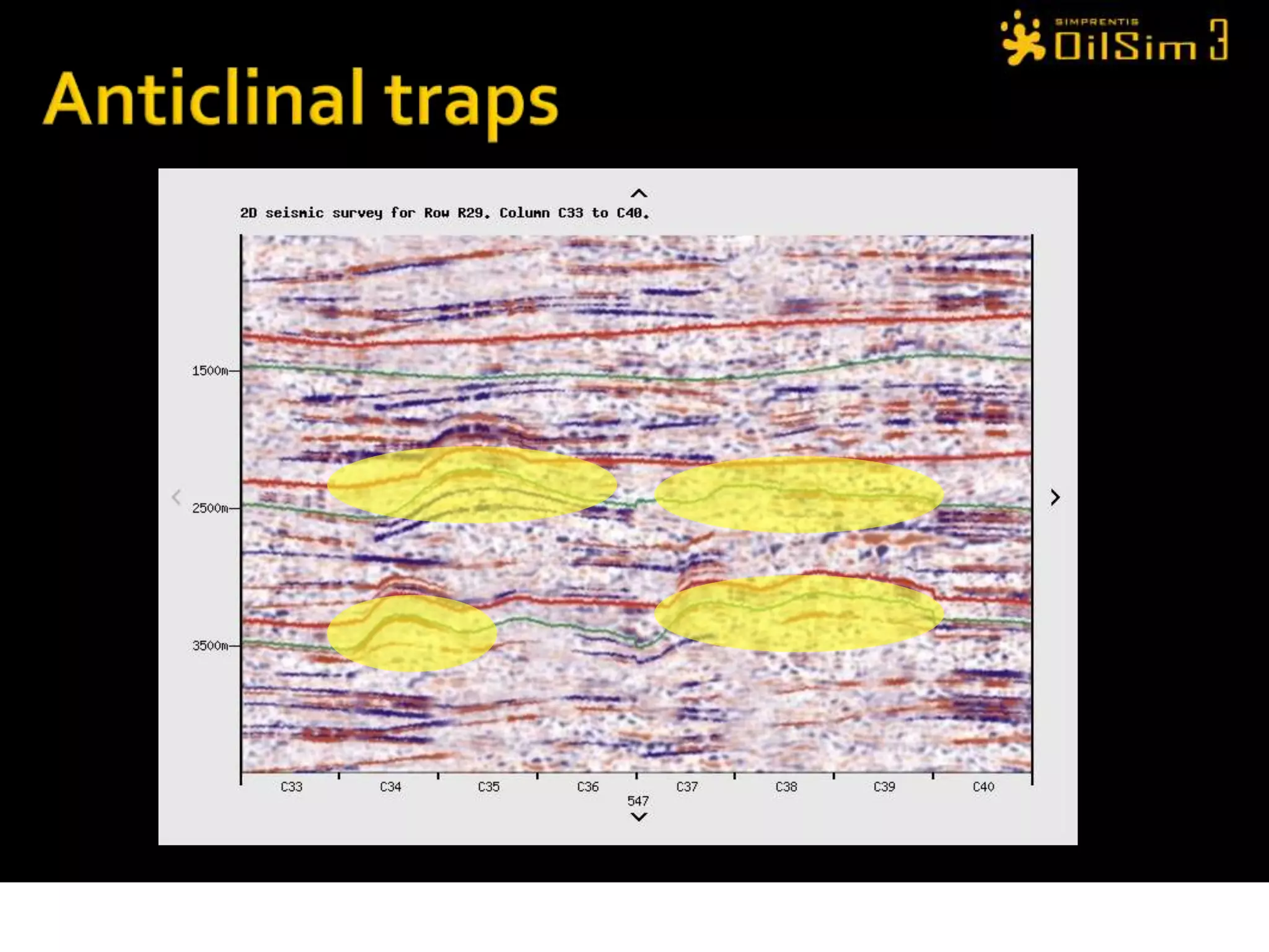 Anticlinal traps