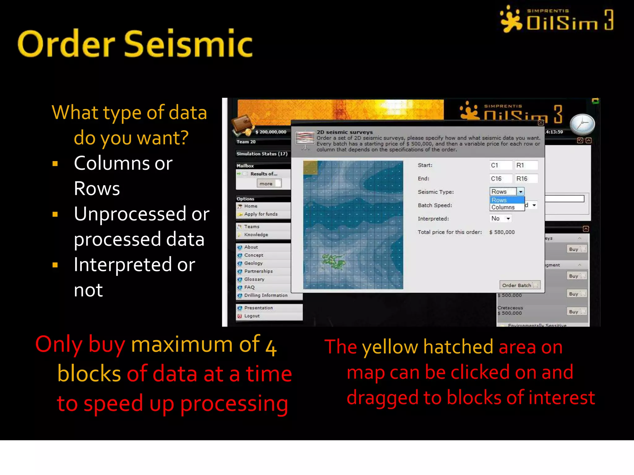 Order SeismicWhat type of data do you want?Columns or Rows