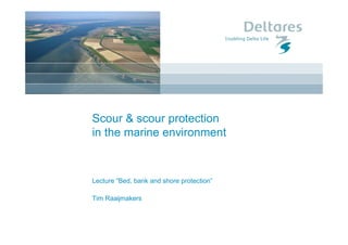 Scour & scour protection
in the marine environment



Lecture “Bed, bank and shore protection”

Tim Raaijmakers
 