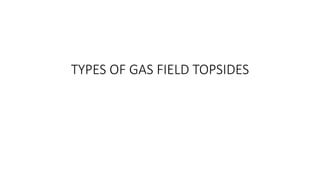 TYPES OF GAS FIELD TOPSIDES
 