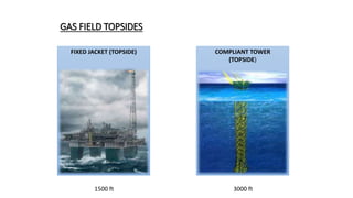 GAS FIELD TOPSIDES
FIXED JACKET (TOPSIDE) COMPLIANT TOWER
(TOPSIDE)
1500 ft 3000 ft
 
